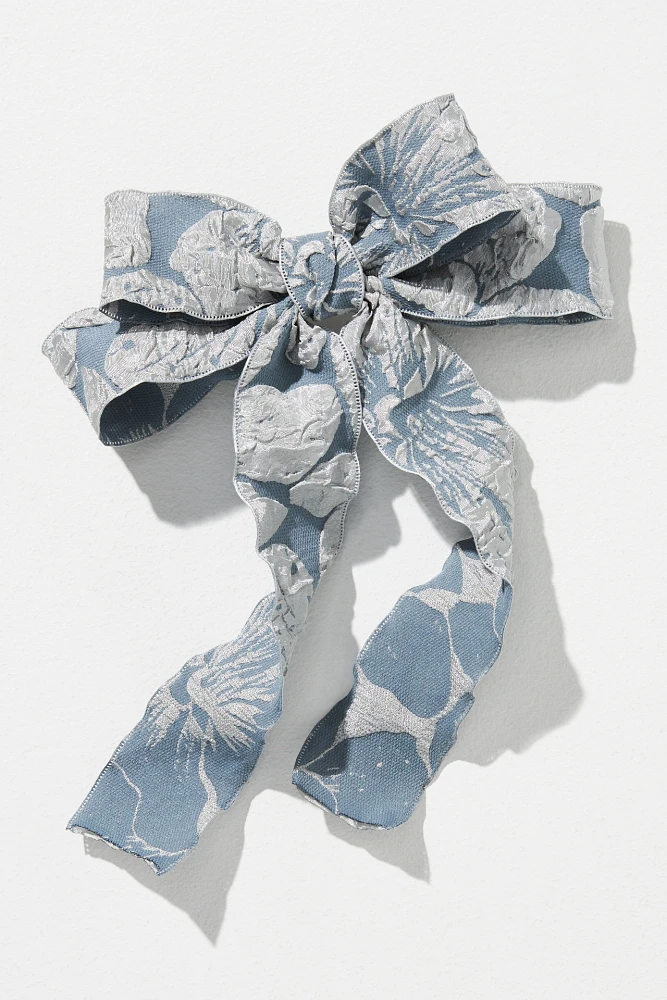 Brocade Floral Hair Bow