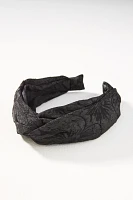 Floral Brocade Twist Headband