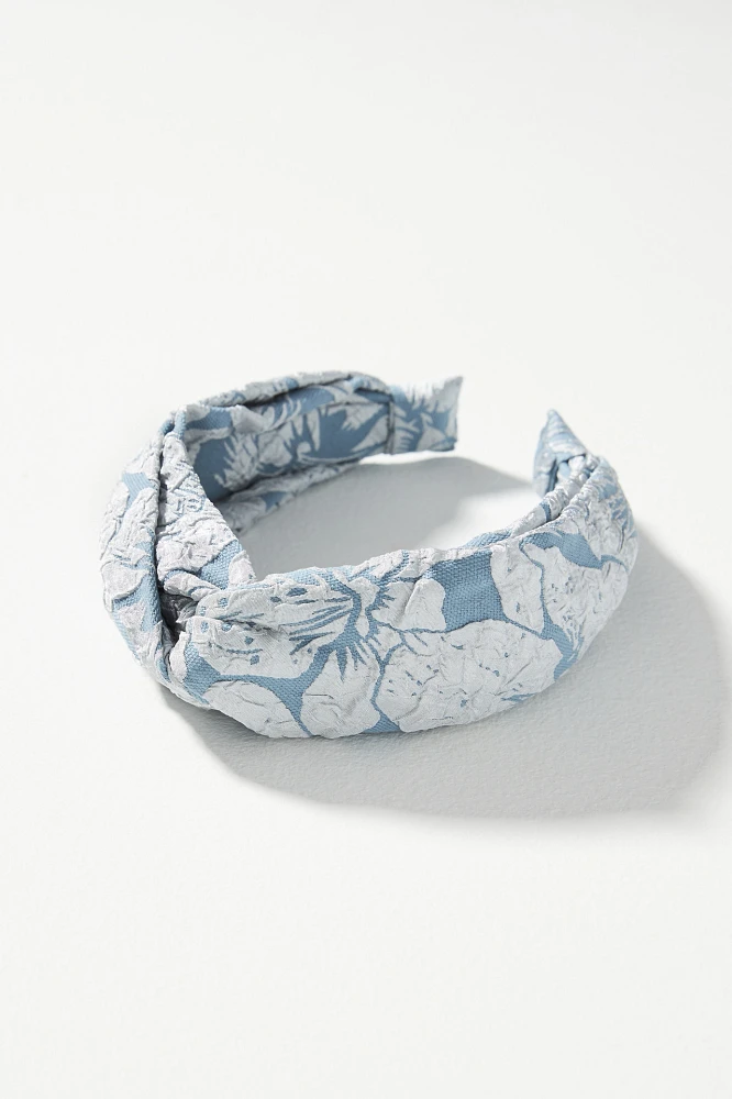 Floral Brocade Twist Headband