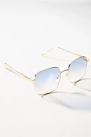 Ombré Lens Oversized Square Sunglasses