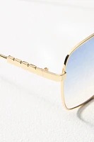 Ombré Lens Oversized Square Sunglasses