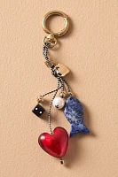 Heart + Fish Bag Charm