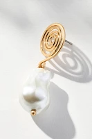 Swirl Pearl Drop Earrings