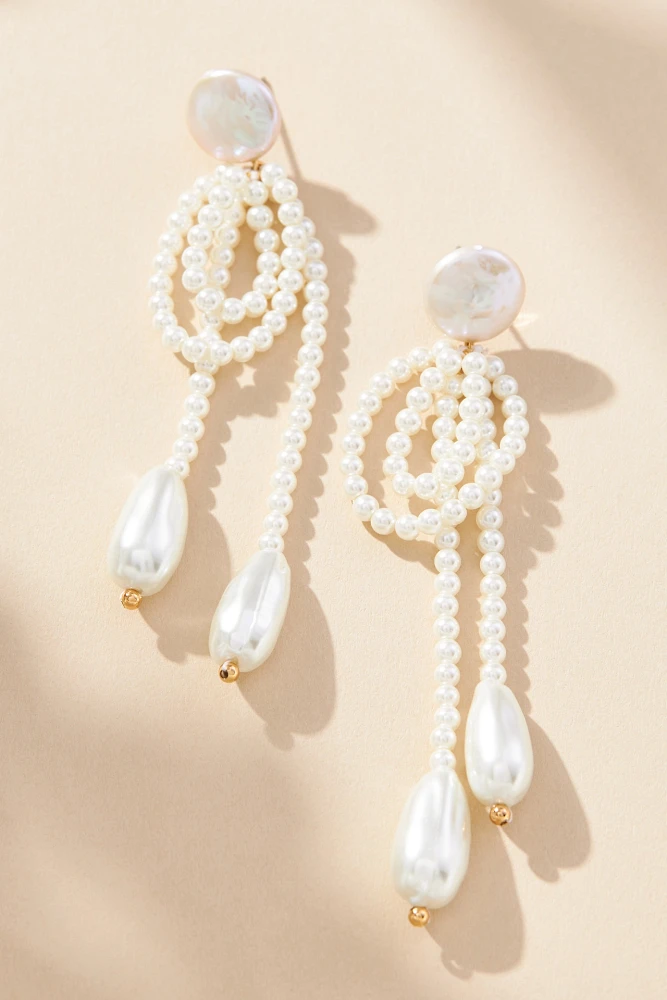 Pearl Loops Drop Earrings