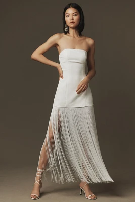 Mare Strapless Fringe Hem Maxi Dress