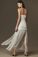 Mare Strapless Fringe Hem Maxi Dress