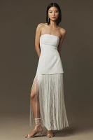 Mare Strapless Fringe Hem Maxi Dress