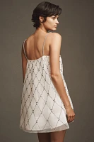 BHLDN Rhinestone Sleeveless Shift Mini Dress