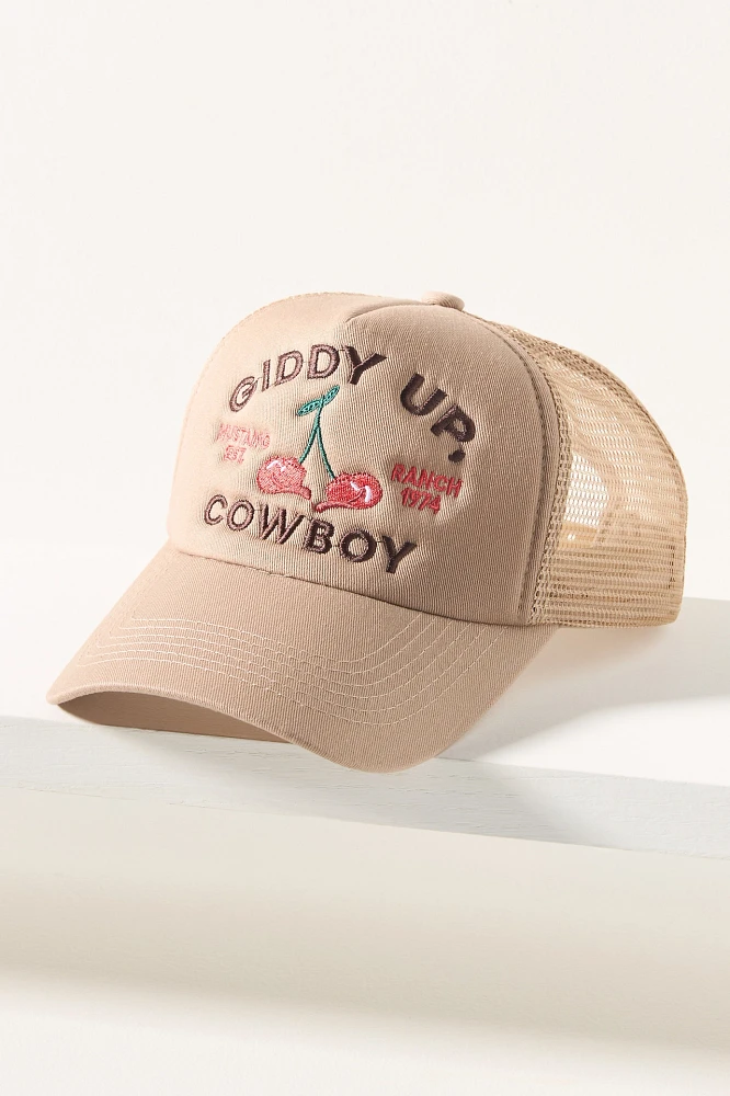 Worn/West Giddy Up Cowboy Trucker Hat