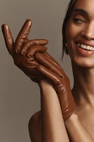 By Anthropologie Faux-Leather Short Gloves