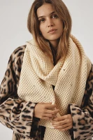 Rhinestone Waffle Knit Scarf