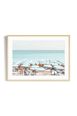 French Riviera Blue Beach Wall Art