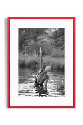 Woman in the Pond Vertical Wall Art