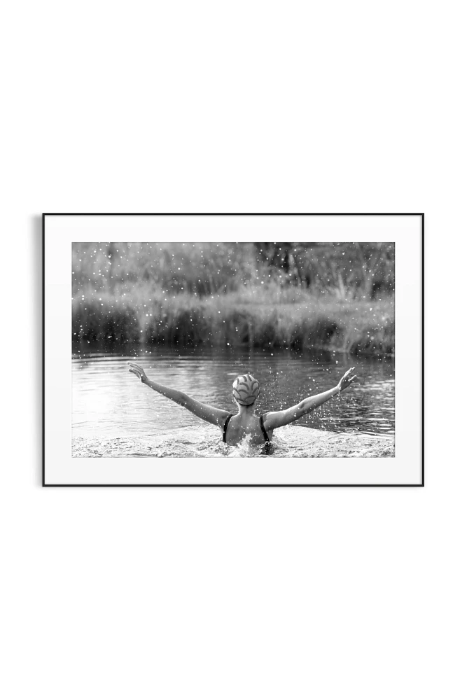 Woman in the Pond Horizontal Wall Art