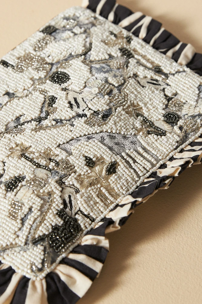 Beaded Toile Clutch