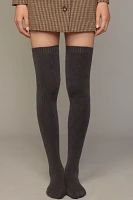 Lemon Plush Terry Knee-High Socks