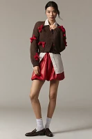 The Alicia 3D Bow Cropped Cardigan Sweater by Maeve