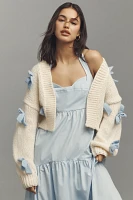 The Alicia 3D Bow Cropped Cardigan Sweater by Maeve