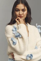 The Alicia 3D Bow Cropped Cardigan Sweater by Maeve