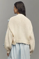 The Alicia 3D Bow Cropped Cardigan Sweater by Maeve