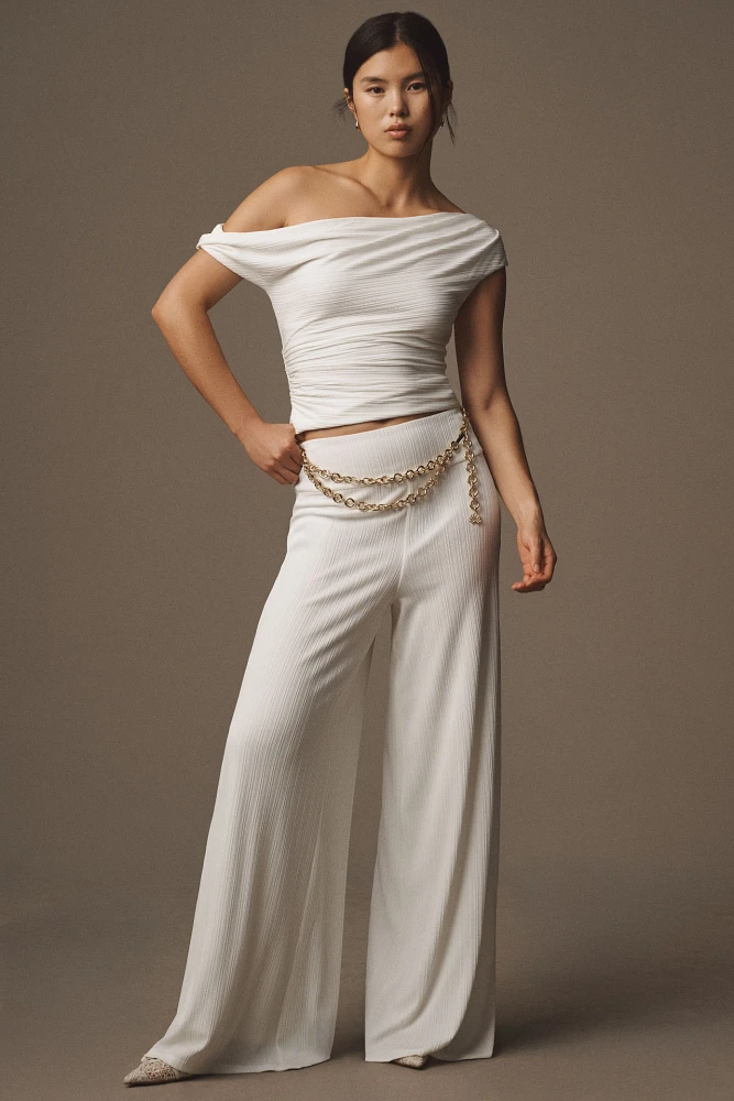 Significant Other Coralie Relaxed Textured Palazzo Pants