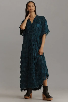 By Anthropologie Fringe Kaftan