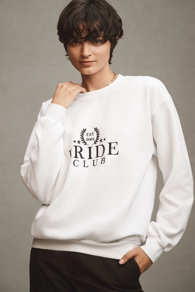 By Anthropologie Weddings Bride Club Crew-Neck Sweatshirt