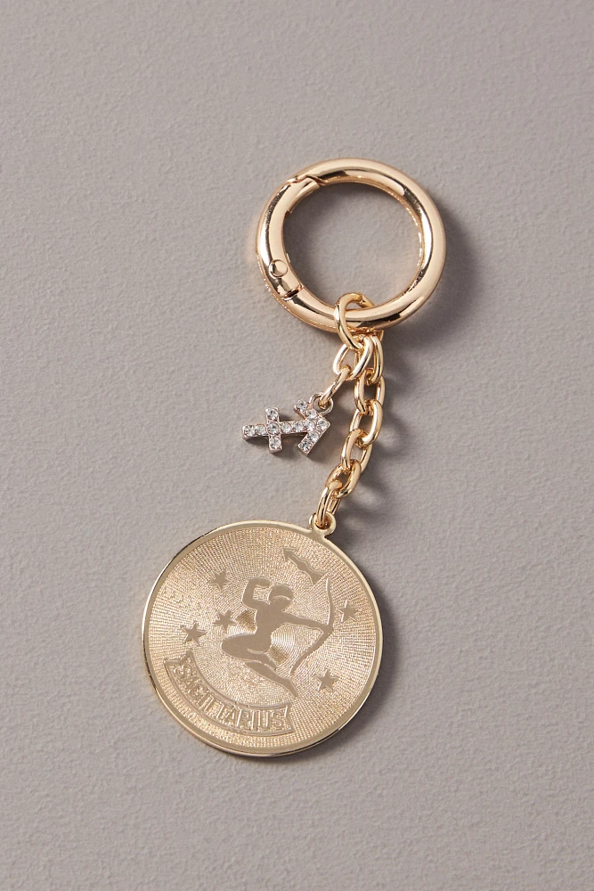 Zodiac Pressed Coin Bag Charm