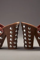 Schutz Raviena Studded Platform Mules