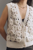 Maeve Rosette Knit Vest