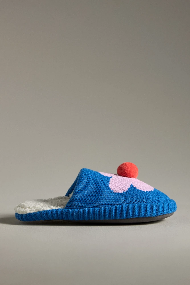 Verloop Flower Pom Slide Slippers