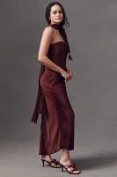 BHLDN Leah Strapless Satin Scarf Midi Dress