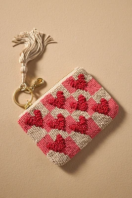 Beaded Coin Purse: Hearts Edition