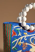 By Anthropologie Beaded Structured Tote