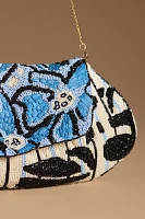 By Anthropologie Beaded Foldover Clutch