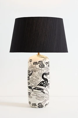 Black Swan Ceramic Table Lamp