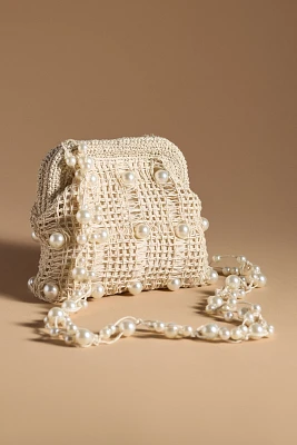 Netted Pearl Crossbody Bag