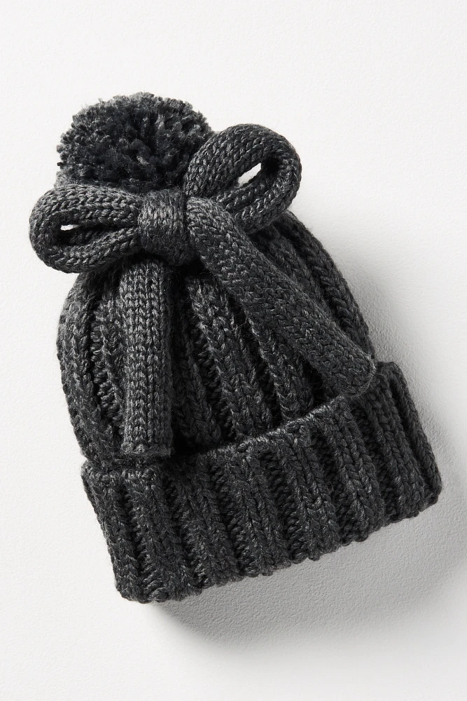 Maeve Chunky Knit Bow Beanie