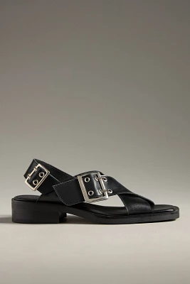 By Anthropologie Slingback Buckle Sandals