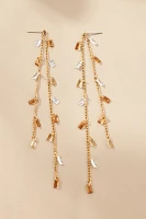 Beaded Baguette Dangle Earrings