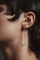 Double Looped Crystal Drop Earrings