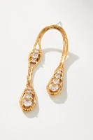 Wavy Crystal Drop Earrings