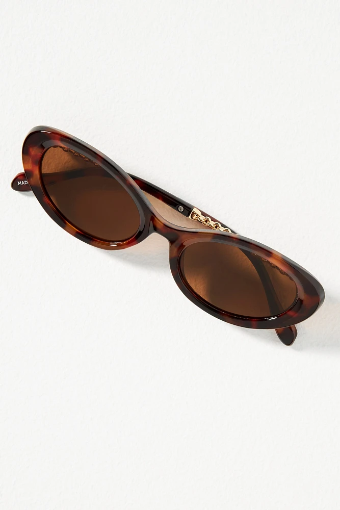 I-SEA Oval Chain Sunglasses