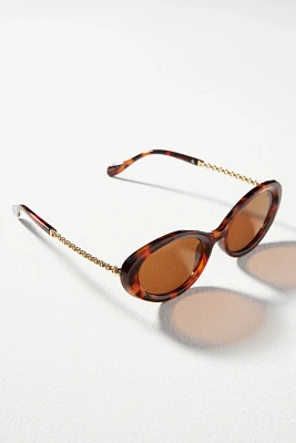 I-SEA Oval Chain Sunglasses