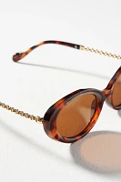 I-SEA Oval Chain Sunglasses