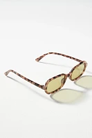 I-SEA Skinny Rectangle Tortoiseshell Sunglasses