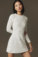 Helsi Avery Long-Sleeve Sequin Fit & Flare Mini Dress