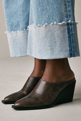 By Anthropologie Western Mule Heels