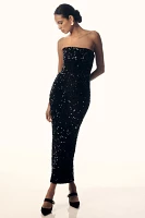 Helsi Leslie Sequin Strapless Gown