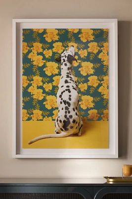 Dalmatian & Yellow Blossoms Wall Art